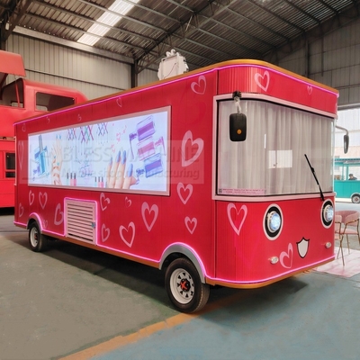 2500W-5000W Chariot chauffant alimentaire mobile/remorque alimentaire à crêpes