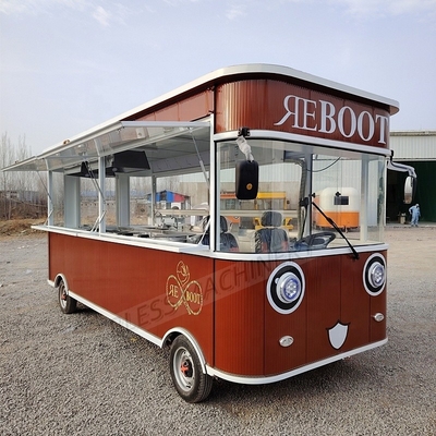 Cuisine complète camion alimentaire mobile de vente au détail de la nourriture pour Pizza hamburgers BBQ