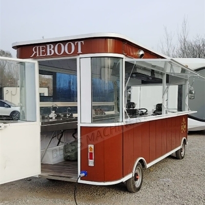 Cuisine complète camion alimentaire mobile de vente au détail de la nourriture pour Pizza hamburgers BBQ