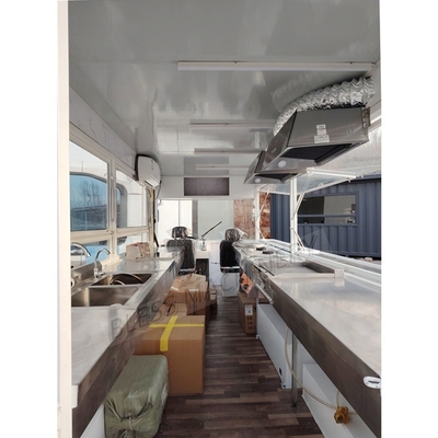 Cuisine complète camion alimentaire mobile de vente au détail de la nourriture pour Pizza hamburgers BBQ