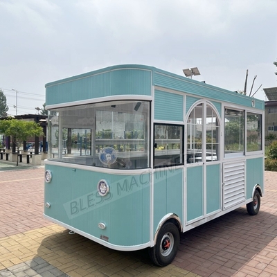 Street Mobile Mini HotDog Glace Fast Food Cart Trailer avec roues Petit camion de nourriture