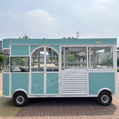 Street Mobile Mini HotDog Glace Fast Food Cart Trailer avec roues Petit camion de nourriture