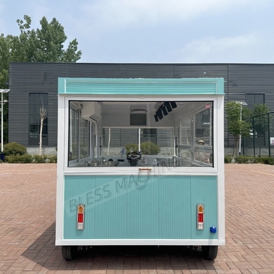 Street Mobile Mini HotDog Glace Fast Food Cart Trailer avec roues Petit camion de nourriture