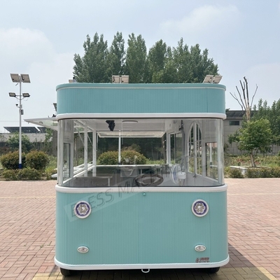 Street Mobile Mini HotDog Glace Fast Food Cart Trailer avec roues Petit camion de nourriture