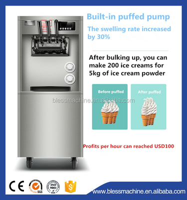 Machine à crème glacée 670x780x1330 mm avec une capacité de 120 kg