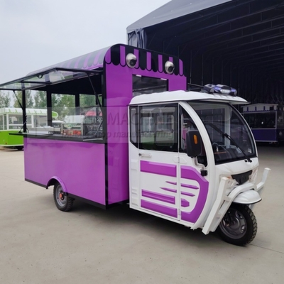Pedicab polyvalent mobile électrique fast food snack tricycle avec conception personnalisée