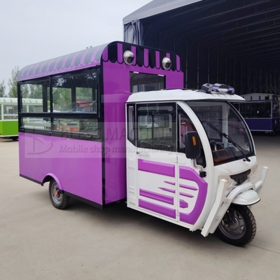 Pedicab polyvalent mobile électrique fast food snack tricycle avec conception personnalisée