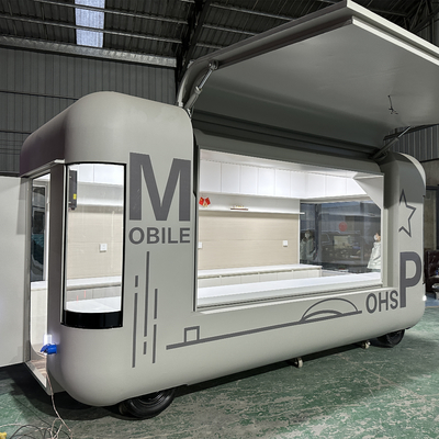 Trailer électrique mobile multifonctionnel pour le traitement des collations avec roue universelle en caoutchouc