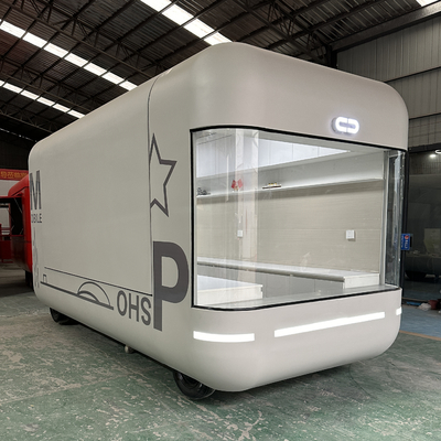 Trailer électrique mobile multifonctionnel pour le traitement des collations avec roue universelle en caoutchouc
