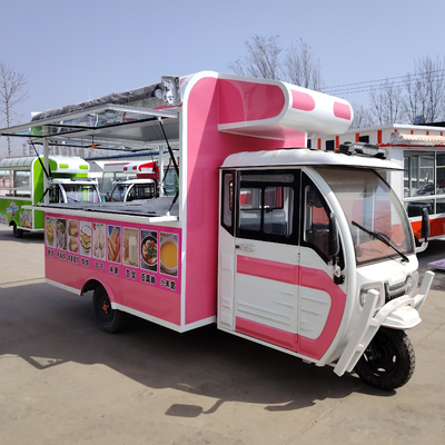 Pedicab polyvalent mobile électrique fast food snack tricycle avec 40 km/h Fonction