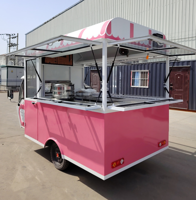 Pedicab polyvalent mobile électrique fast food snack tricycle avec 40 km/h Fonction