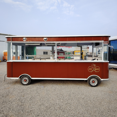 Combo électrique mobile de poulet frit avec roues 4 roues routières et boisson Cola