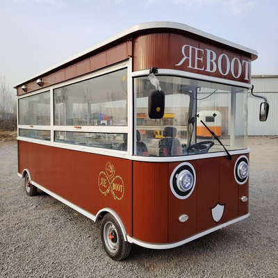 Combo électrique mobile de poulet frit avec roues 4 roues routières et boisson Cola
