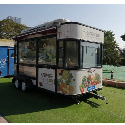 3500W et chariot de hot-dog village domestique personnalisable avec kiosque de vente de nourriture de rue Fryer