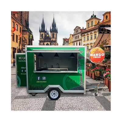 Trailers mobiles galvanisés pour camions alimentaires avec tension 110V/220V/380V et matériel de blé