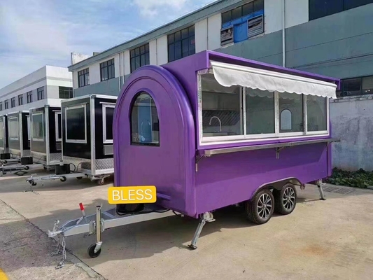 Trailers mobiles galvanisés pour camions alimentaires avec tension 110V/220V/380V et matériel de blé