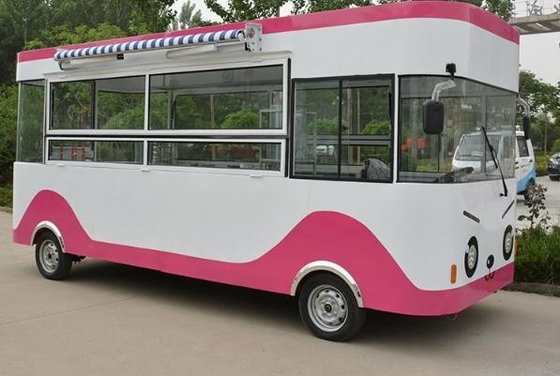 Service de maintenance et de réparation sur le terrain Crème glacée vintage rouge Snack Car Bbq Food Truck mobile