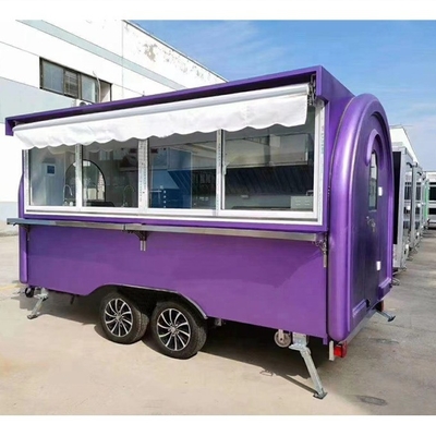 3500W et chariot de hot-dog village domestique personnalisable avec kiosque de vente de nourriture de rue Fryer