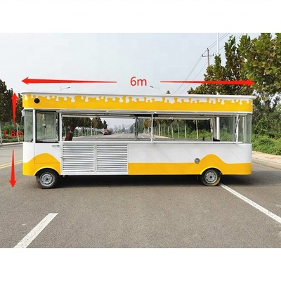 220V/380V Camions alimentaires mobiles d'occasion États-Unis avec 2022 6M Design unique en acier inoxydable miroir