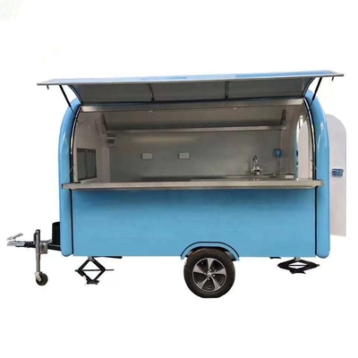 1000KG Mobile Café Boutique de crème glacée Van Food Cart Barbecue Foodtruck Concession Trailer Cuisine Vente de Food Truck Californie facile
