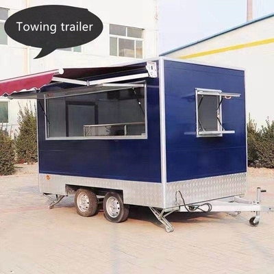 Trailers de restauration rapide extérieurs de 85 km avec table de travail en acier inoxydable durable