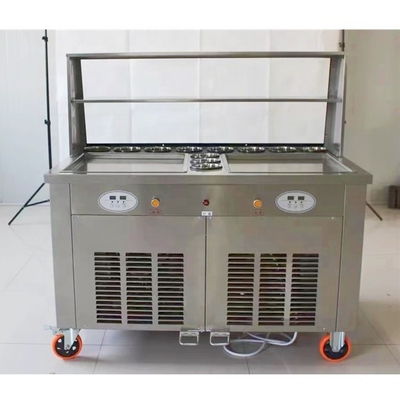 Industrie minière énergétique Rouleaux de crème glacée à plat avec mini-rouleaux à double plateau rond