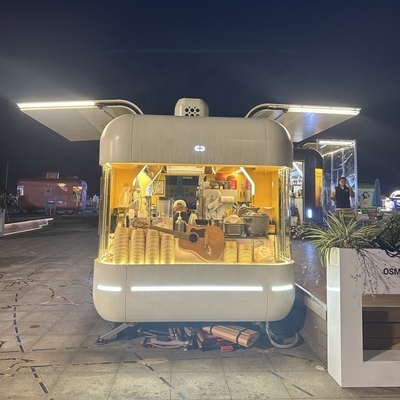 Camion de restauration rapide au Ghana Rue de restauration mobile Hot dog électrique glace Foodtruck