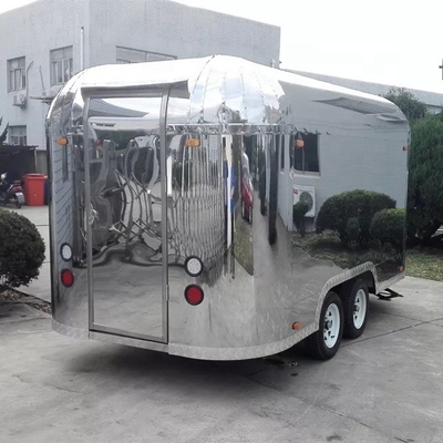 Design Silver Snack Food Trailer pour la vente de kiosques de restauration rapide aux États-Unis