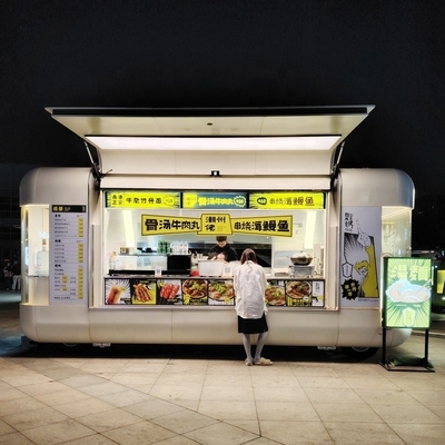 Camion alimentaire mobile personnalisable avec acier inoxydable et feuille galvanisée peinte