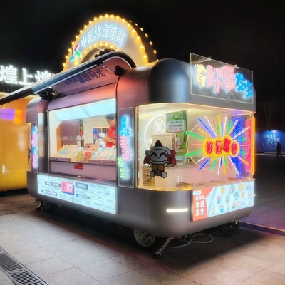 Camion alimentaire mobile personnalisable avec acier inoxydable et feuille galvanisée peinte