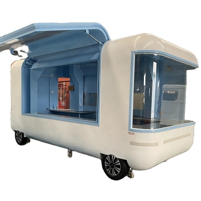 Tricycle de camion alimentaire en acier inoxydable et en tôle galvanisée peinte