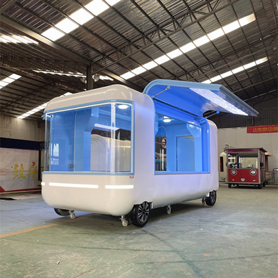 Tricycle de camion alimentaire en acier inoxydable et en tôle galvanisée peinte
