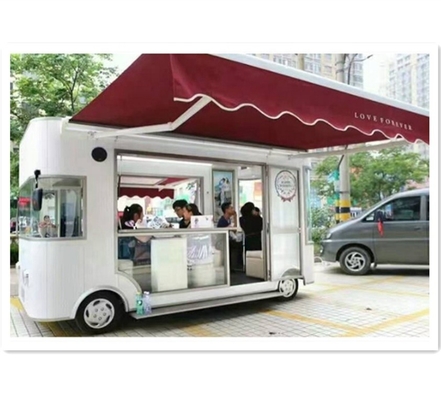 Normes d'hygiène de la restauration rapide en extérieur personnalisées Fabrication de chariots alimentaires de type bus