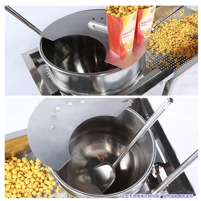 Appareil à gaz ou électrique pour les popcorn/popcorn snack, diamètre de la casserole 530 mm