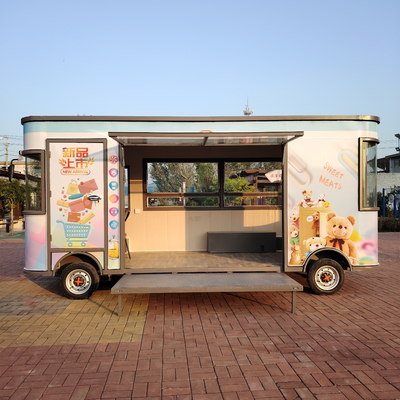 Trailers électriques mobiles multifonctionnels en acier galvanisé destinés à la vente au détail