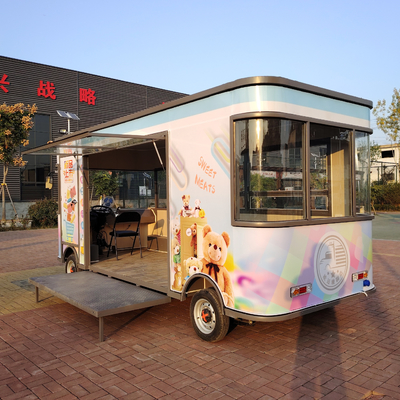 Trailers électriques mobiles multifonctionnels en acier galvanisé destinés à la vente au détail
