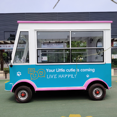 Camion électrique mobile de nourriture multifonctionnel de longueur personnalisée pour boissons froides et collations