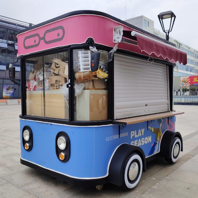 3.0kw électrique mobile fast food snack boisson glace restauration remorque chariot de kiosque