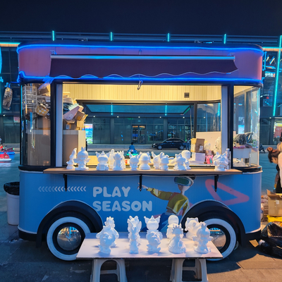 3.0kw électrique mobile fast food snack boisson glace restauration remorque chariot de kiosque