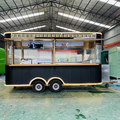 Appareil de remorquage en acier galvanisé multifonctionnel mobile de style carré fast food