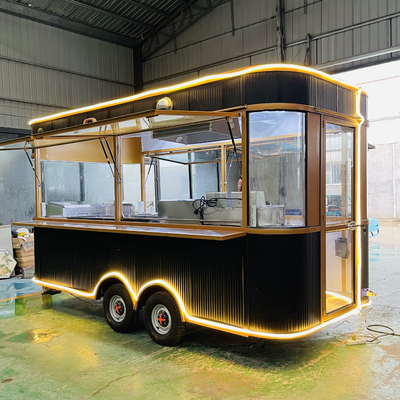 Appareil de remorquage en acier galvanisé multifonctionnel mobile de style carré fast food