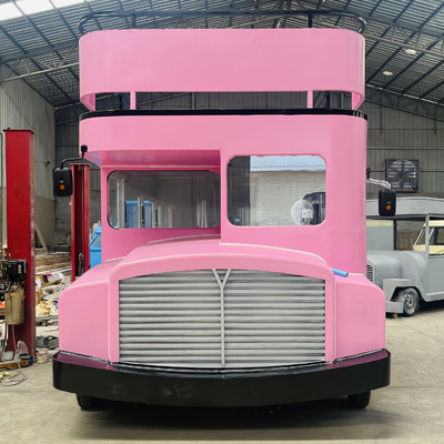 Caravan de luxe à deux étages pour la restauration rapide Snacks Boissons Glaces et gâteaux