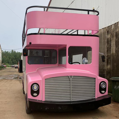 Caravan de luxe à deux étages pour la restauration rapide Snacks Boissons Glaces et gâteaux