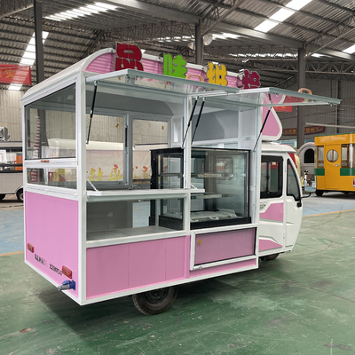 110v/220v Fermes de tension polyvalentes Mobiles électriques Fast Food Snack Tricycle Pedicab