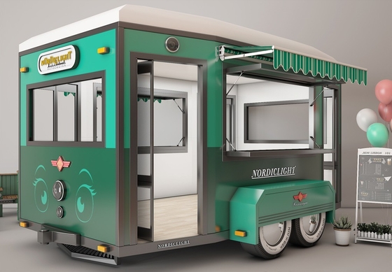 Camion de restauration rapide mobile avec matière première de blé et café chaud