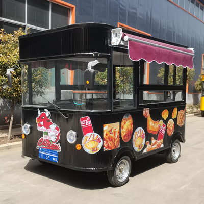 Catering commercial Chariot électrique mobile à poulet frit pour collations et boissons