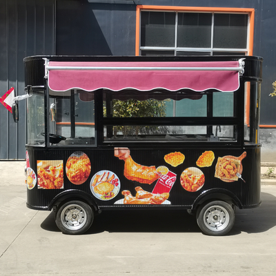 Catering commercial Chariot électrique mobile à poulet frit pour collations et boissons
