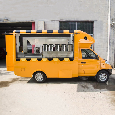 Chariots de restauration rapide en extérieur Crepe Food Truck avec collation Appareils de cuisine mobiles