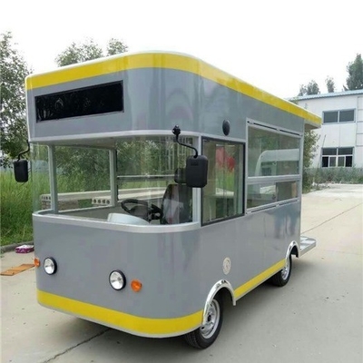 Camion alimentaire à moteur externe fourgonnette de cuisine style carré voiture de crème glacée électrique 4x2