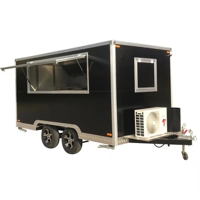 110v/220v usines de transformation de viande crépe à roulement remorque alimentaire café avec cuisine complète